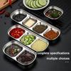 Sauce Dish Stainless Steel  for Spice Dish Soy Sauce 2-Compartment