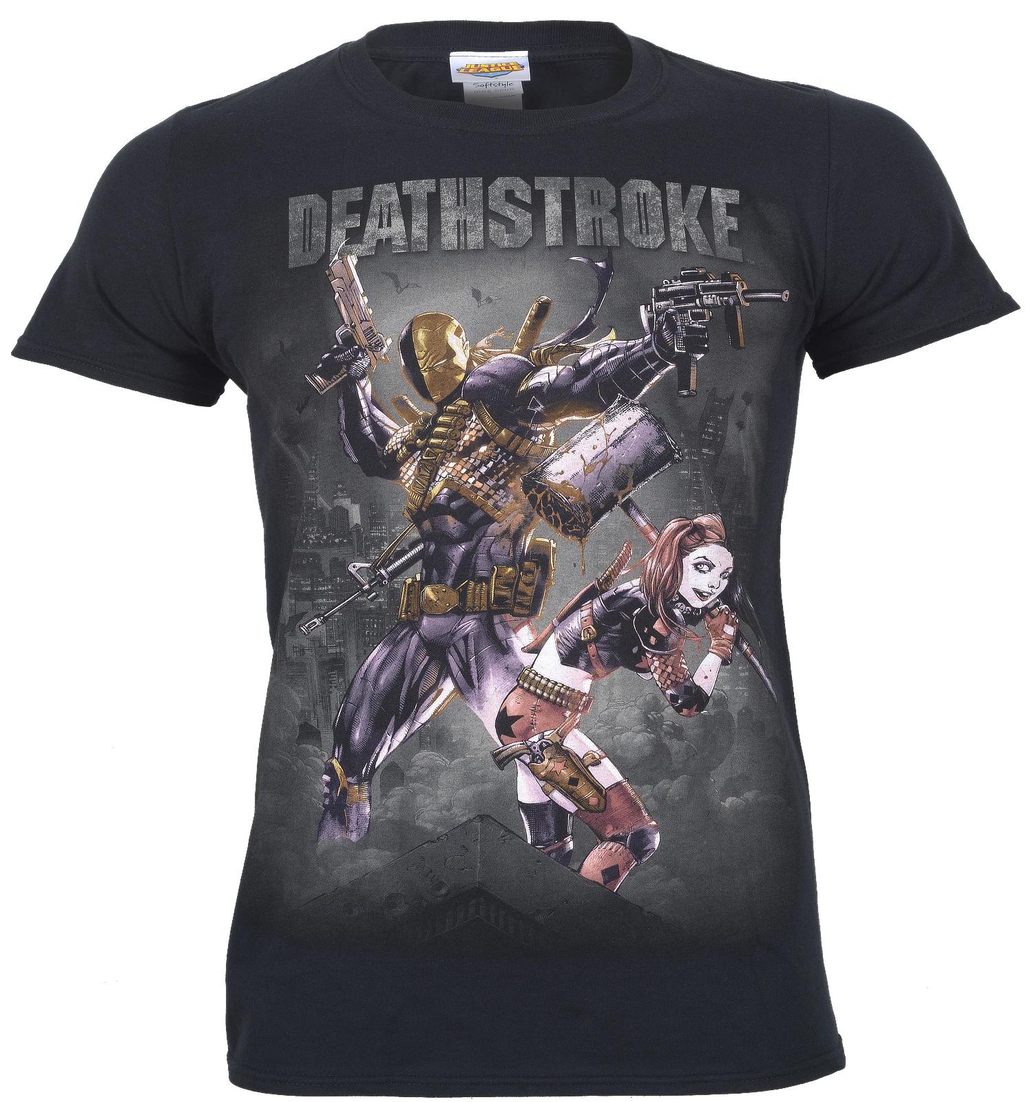 Official Deathstroke T Shirt Harley Quinn Justice League Batman New Small 2XL