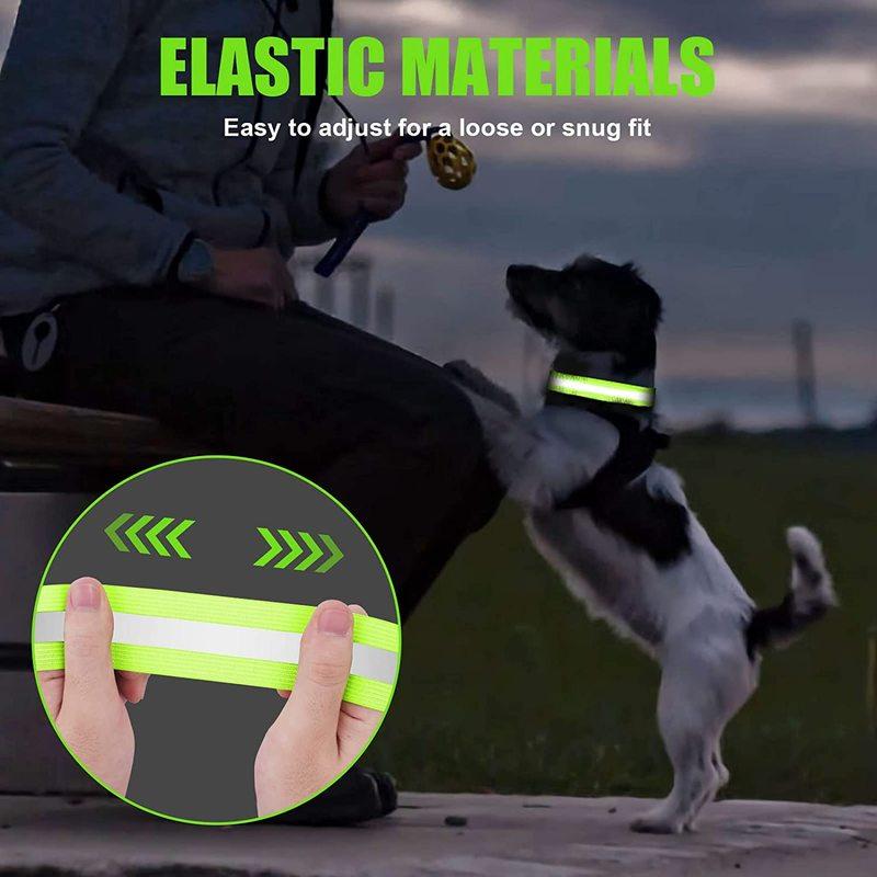 High Visibility Armbands, Elasticated Ankle Bands Hi Vis Reflective Running Armbands Wristbands Reflector Strips Safety Bands