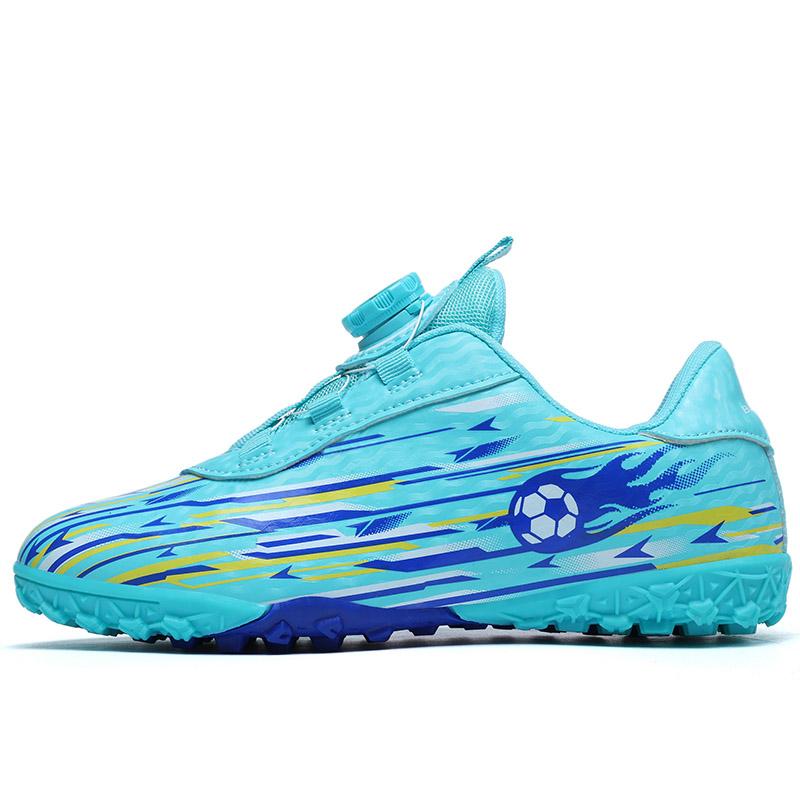 

Kid s Football Shoes with Rotating Buckle Soccer Shoes for Boys Kids Football Shoes Artificial Turf Soccer Shoes 39 ціан