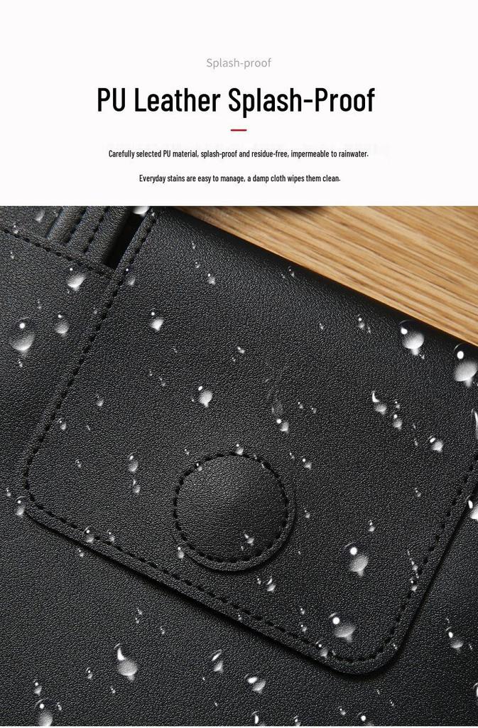 A4 Leather Business Document Briefcase - Large Capacity Custom Bag