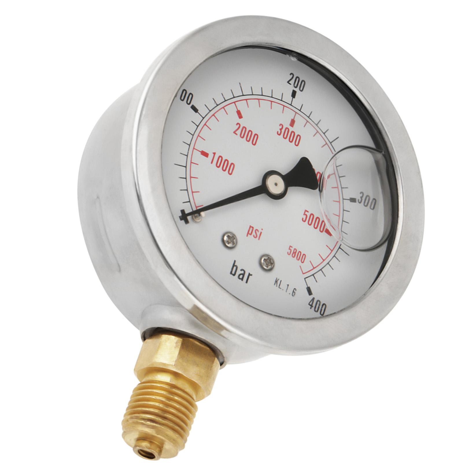 

0-400BAR 0-5800PSI G1/4 68 мм циферблатный гидравлический манометр измерительный прибор гидравлический манометр измеритель давления манометр