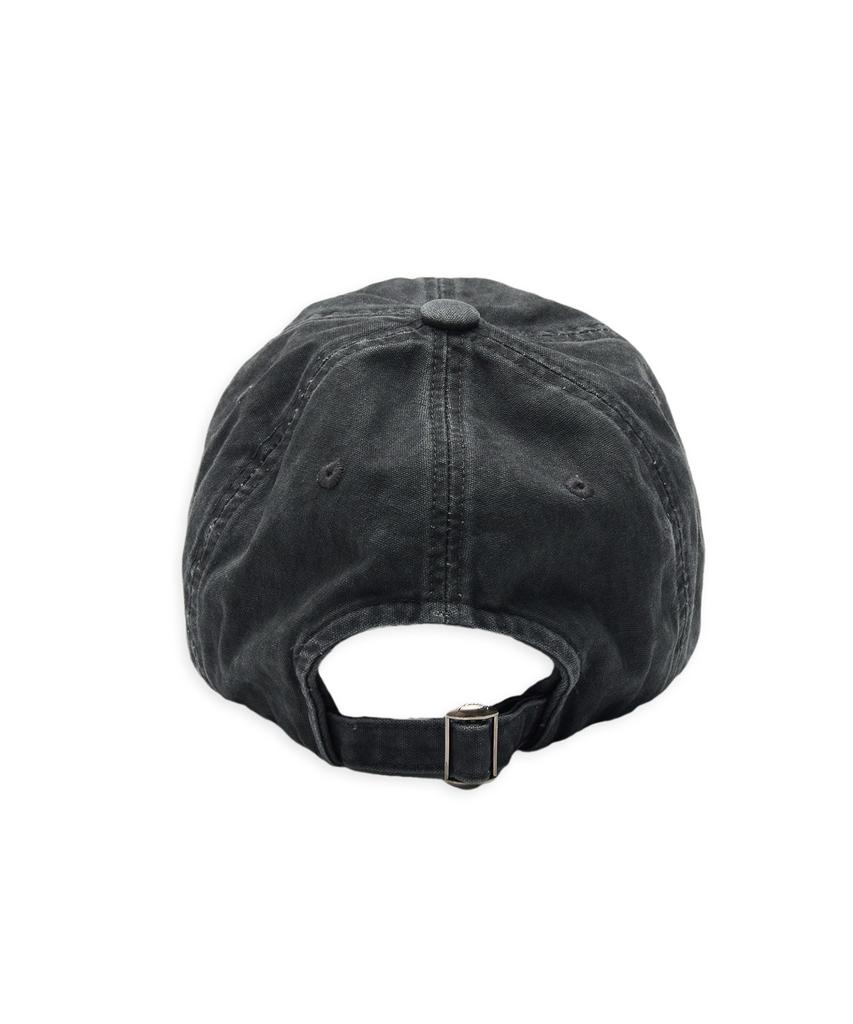 TUEWID Logo Patch Work Wrinkled Ball Cap In Black
