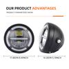 Universal 7 Inch Led Car Motorcycle Headlight DRL H4 Headlamp For Harley BMW Yamha Honda 7.5" Headlights Bracket Retro Bucket