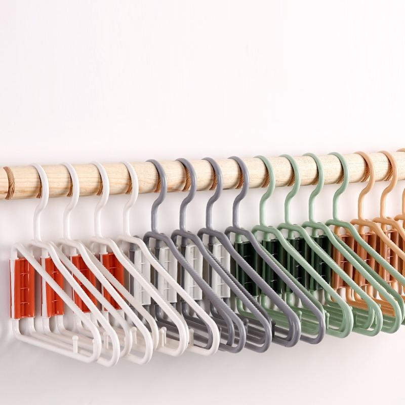 5Pcs Multifun Cloth Hanger Foldable Portable Travel Saving Space Ultra-Light Clothes Hangers For Home Business Trip Vacation