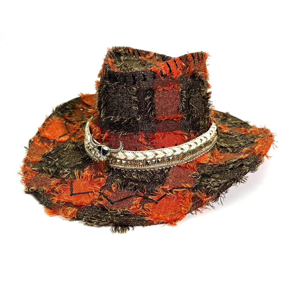 Western Cowboy Hat Women's Tibetan Old Retro Jazz Hat Men's and Women's Outdoor Travel Sunscreen Sunshade Mountaineering Hat