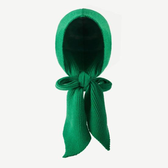 Women Hat Scarf Solid Color Soft Warm 2 In 1 Knit Scarf Hat Versatile