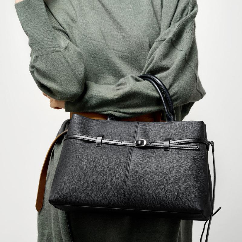 Hochwertige Lederhandtasche Damen Frühling und Sommer Große Kapazität Pendler Platin-Tasche Damen-Tasche Aktentasche