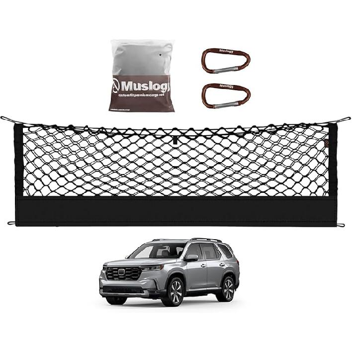 Muslogy Truck Bed Cargo Net Compatible With Honda Ridgeline 2017-2024 2025 Accessories Storage Organizer Pickup Truck Bed Envelope Style Cargo Net