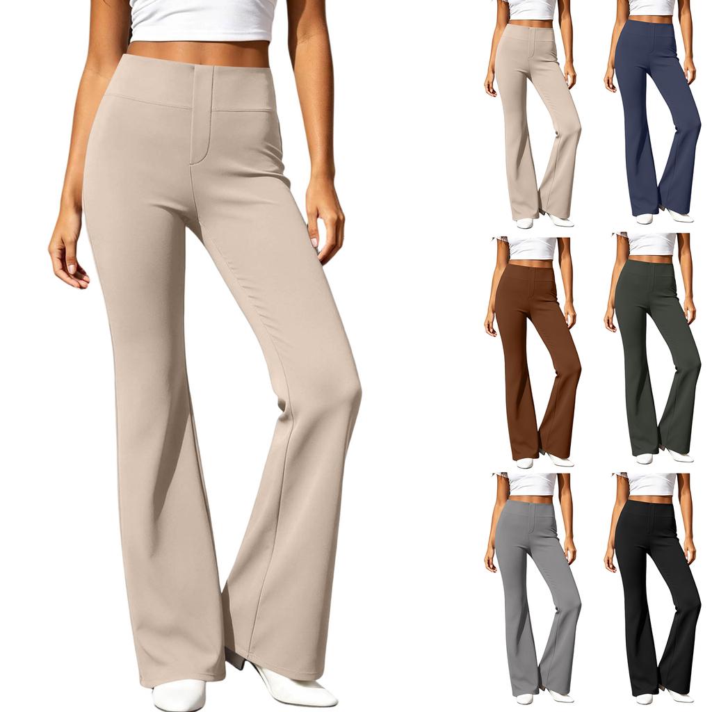 Women's High Waist Yoga Pants with and Wide Leg