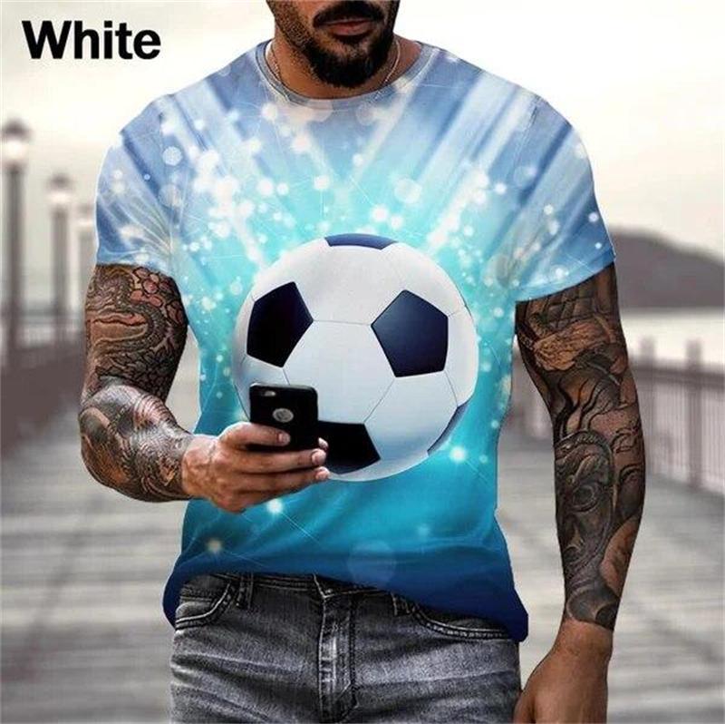 Football 3D Graphic T-Shirts Mens Womens Summer Fashion Street Hiphop TShirts Kids Funny Casual O Neck Short Sleeve Tee Tops