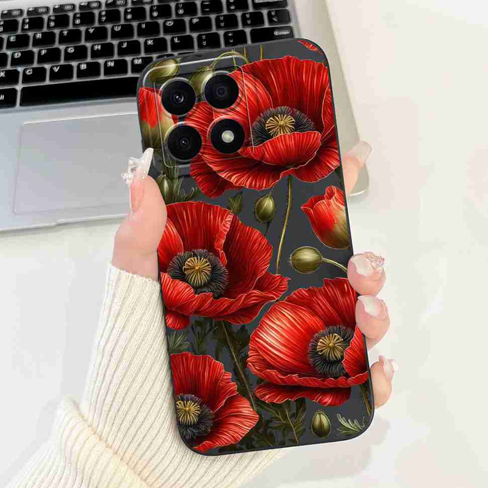 For Honor X8a 4G CRT-LX1 Case Cute Butterfly Luxury Flower Soft Silicone Cover For Huawei HonorX8a X8A CRT-LX2 6.7" Bumper Shell