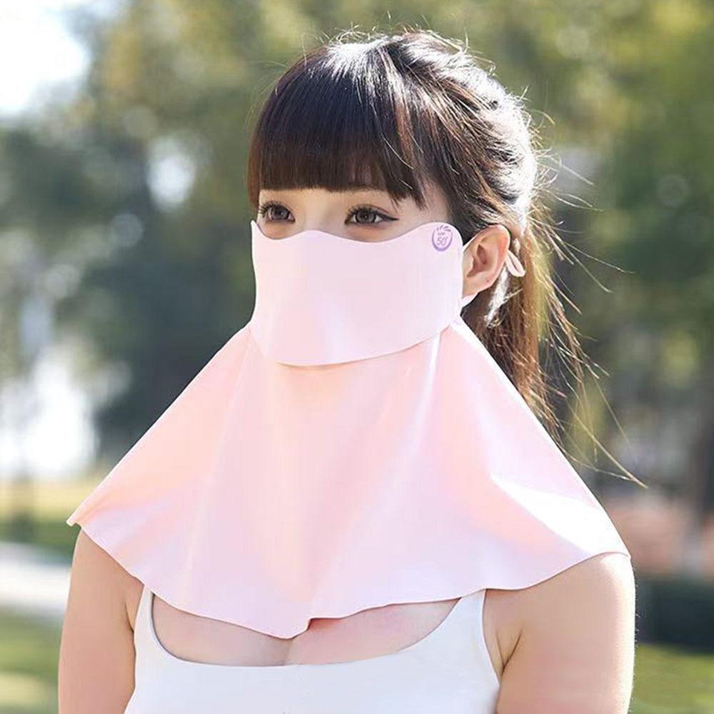 

Маска для защиты лица от ультрафиолета с полным покрытием Солнцезащитная летняя маска для лица Солнцезащитная маска для женщин розовый