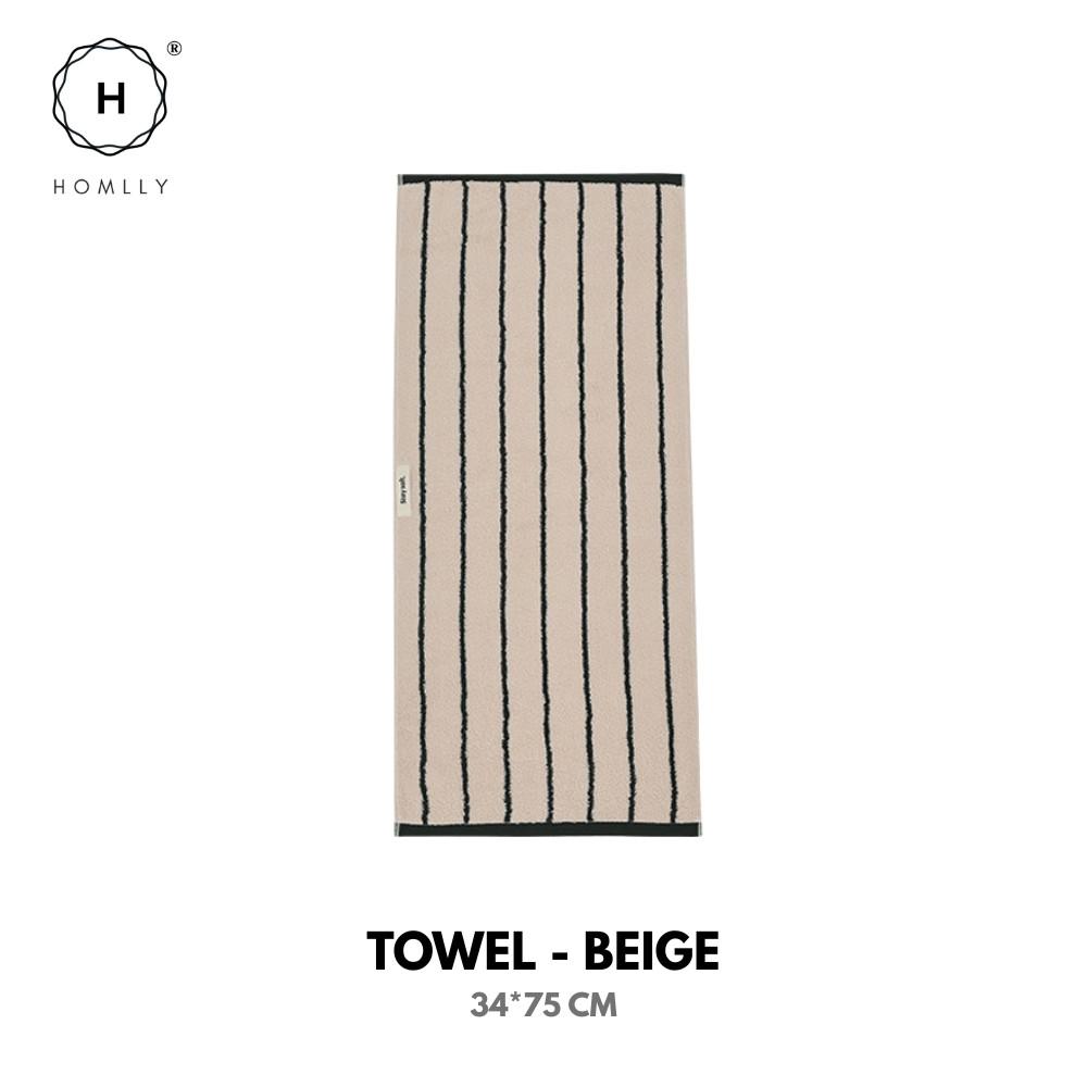 HOMLLY Edo Classic Stripe Face Bath Luxury Pure Cotton Towel
