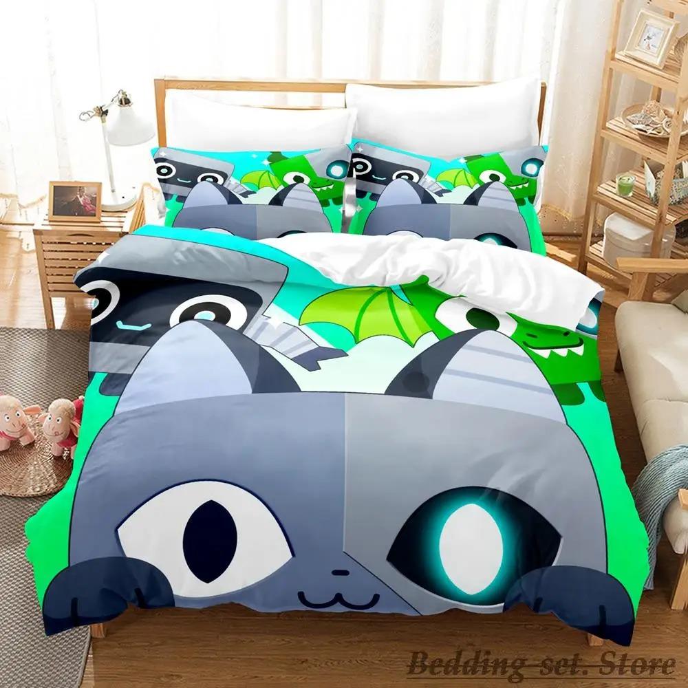 Game Pet Simulator X Bedding Set Single Twin Full Queen King Size Bed Set Adult Kid Bedroom Duvetcover Sets Parure De Lit Bed
