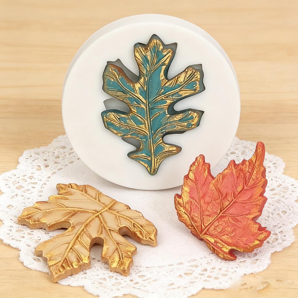 1pc-Maple Leaf Baking Silicone Mold Baking Maple Leaf Green Leaf Cake Decoration Chocolate Mold Clay Mold