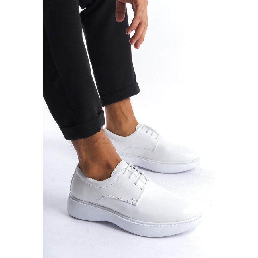 Men's Genuine Leather Thick Sole Lace-up Casual Stylish Shoes