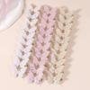 10Pcs Set Pink Sparkling Butterfly Hair Clip Children's Sparkling Hair Clip Girl Cute Styling Headwear Set Butterfly Hair Clip