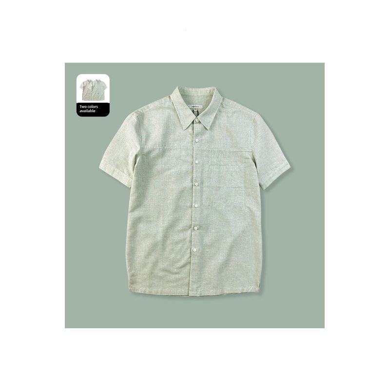 Same Style as in the Mall | Menseye Men's Short-Sleeved Shirt with Patch Pockets, Loose and Stylish, New Summer Style