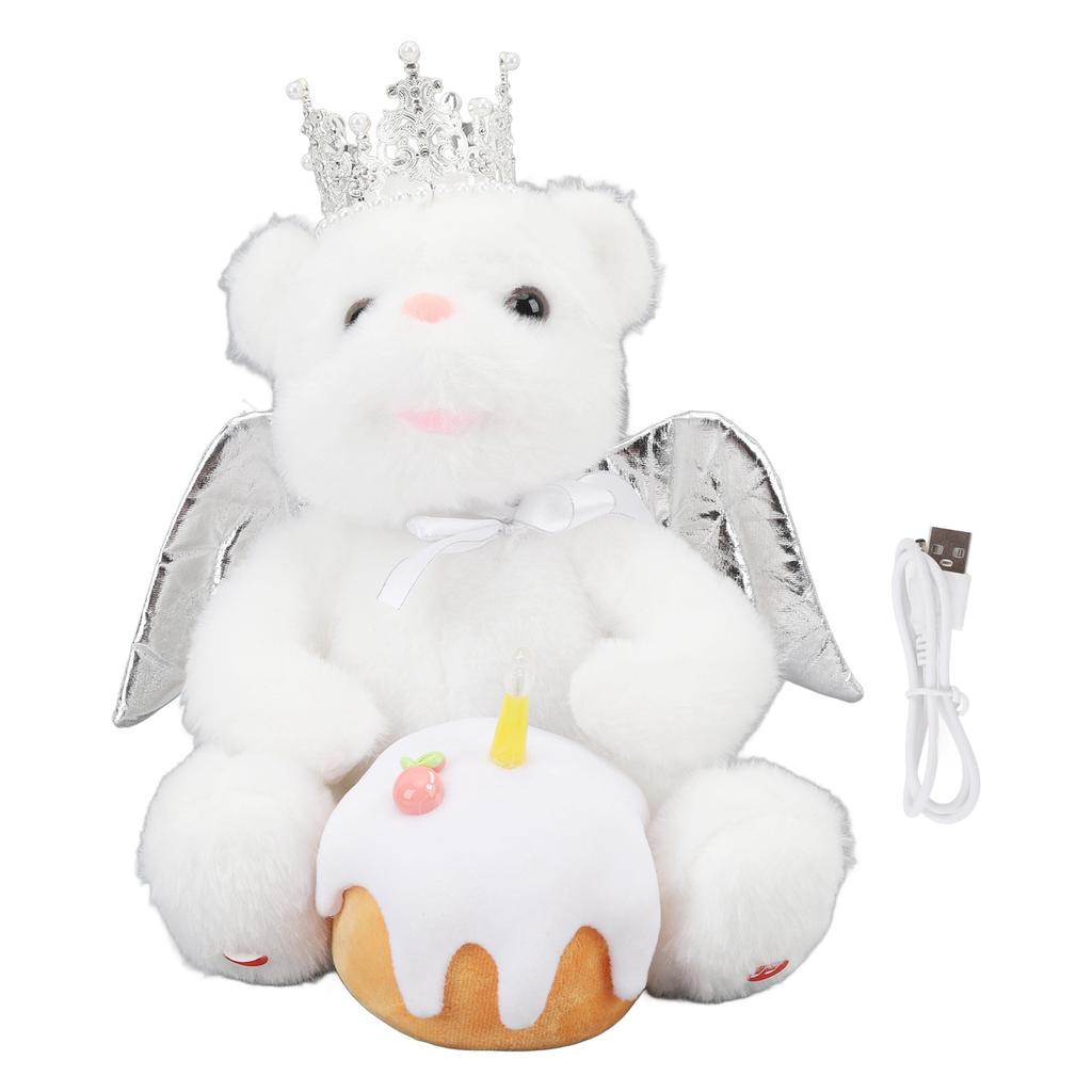 Sing Plush Bear Cute Musical Interactive Educational Toy Electric Stuffed Toy Bear for Birthday