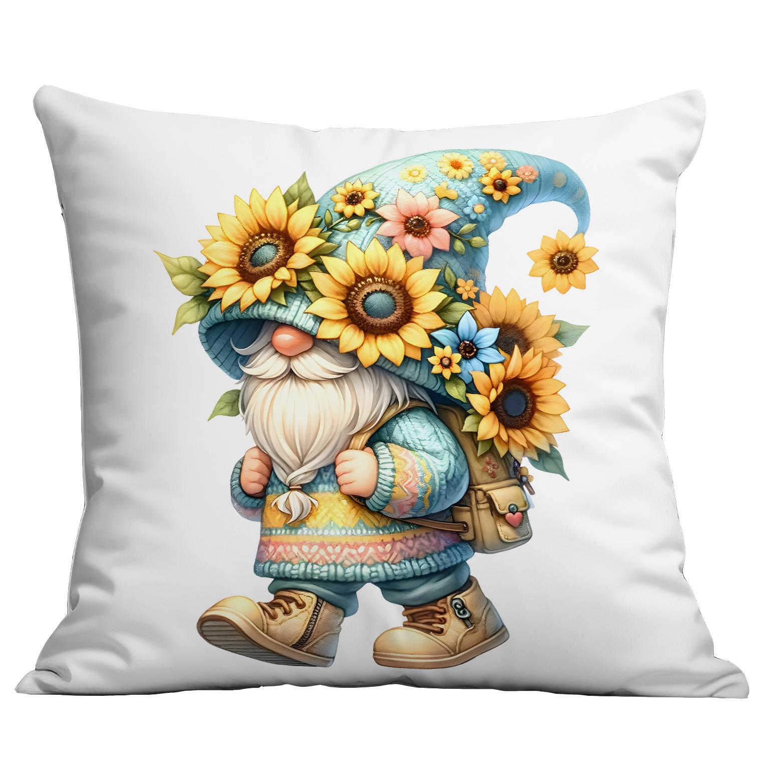

Новая весенняя наволочка с подсолнухом-эльфом, домашняя, для диванной подушки, декоративная 45 * 45Cm