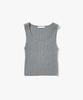 PLAC WOMEN Ribbed Sleeveless Knit Grey