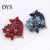 Fashionable Accessory for Women Vintage Butterfly Brooch Women, Heart Shape Rhinestone Lapel Pin, Durable Metal Jewelry Fashion Suit Coat Scarf