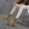 Thick-soled inner height-increasing Martin boots for women's autumn and winter new casual fashion British style one-pedal versatile chimney for women