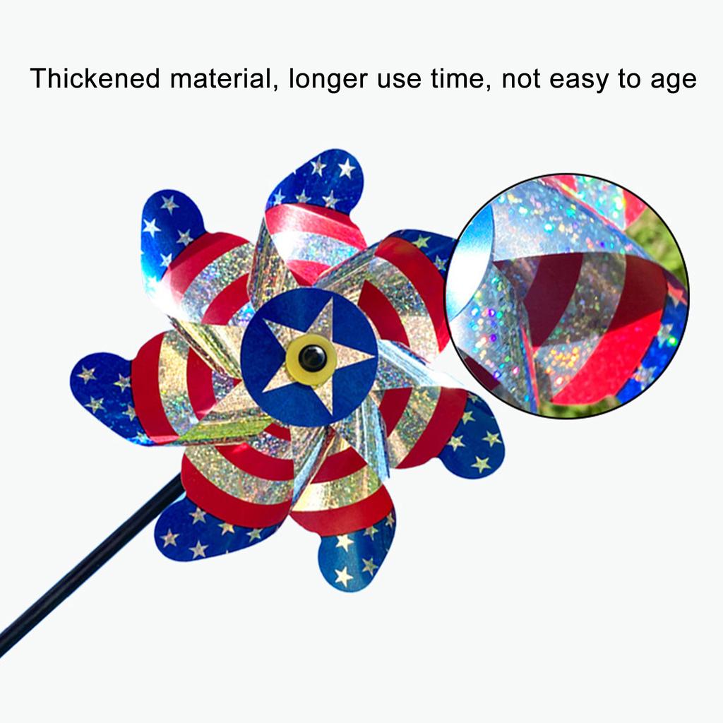 Silver Bird Repelling Windmill Color 7 Pieces of Windmill Balcony Farm Decoration Windmill