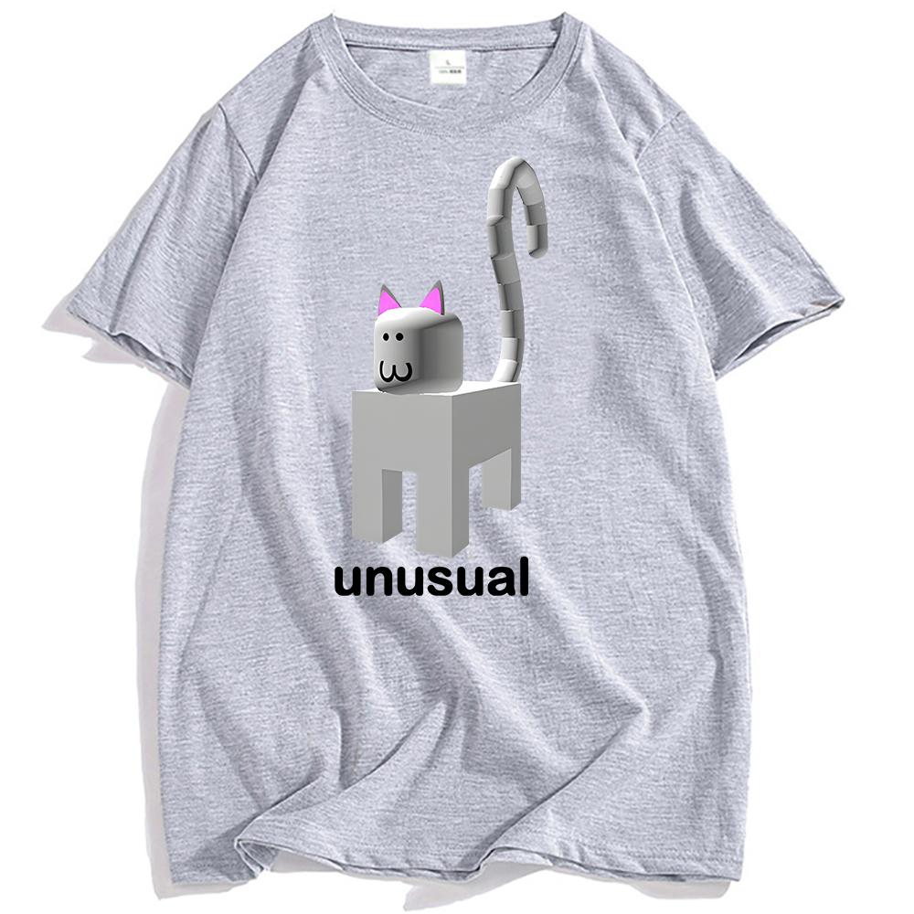 Unusual Cat Meme T-shirt Men Women Clothing Casual Short Sleeve O-neck Tshirts Unisex Streetwear Funny Graphic T Shirt