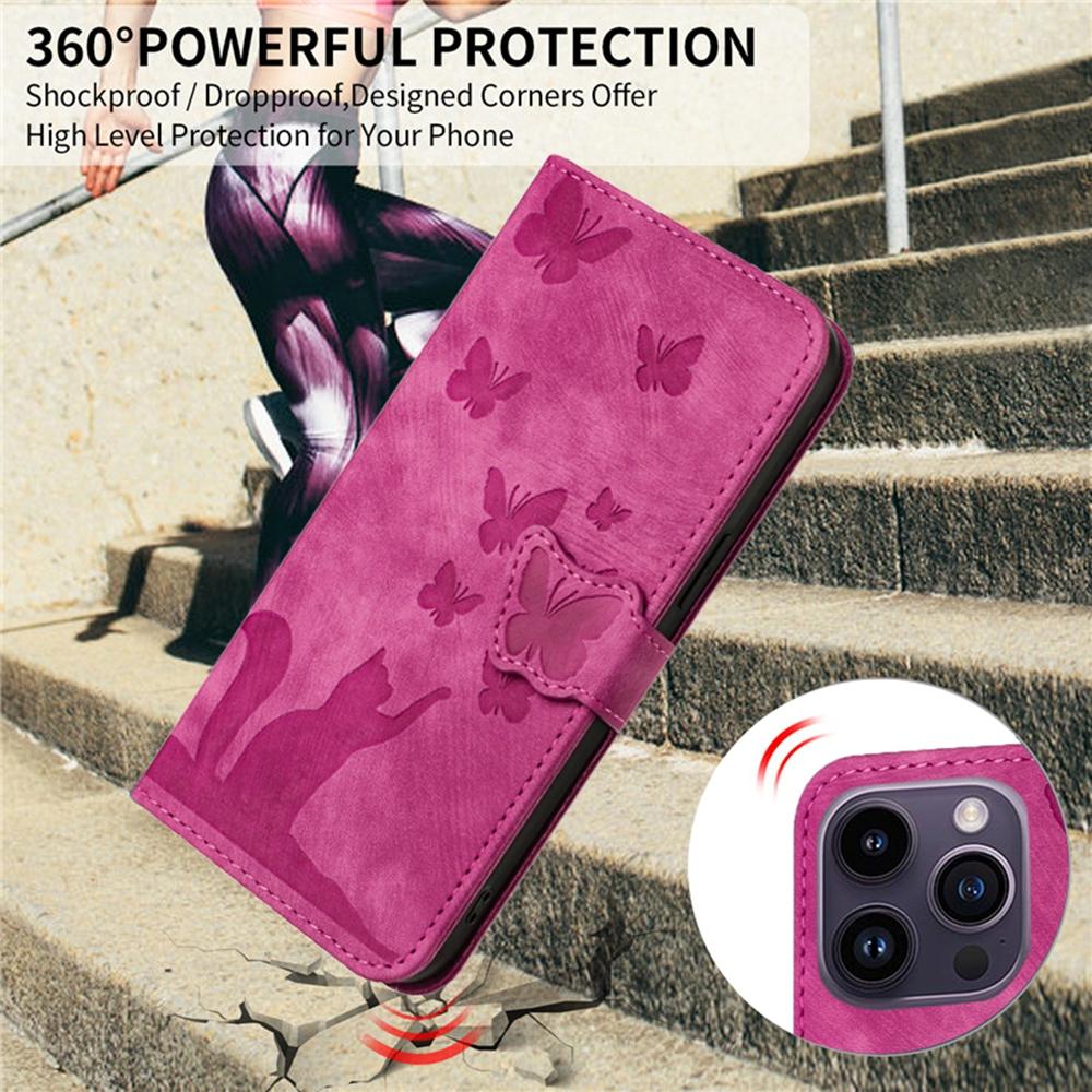 Wallet Flip Cover Butterfly Cat Case For iPhone 17 Air 16 15 14 13 12 11 Pro X XS XR Max 8 7 Plus Magnetic Leather Phone Cases