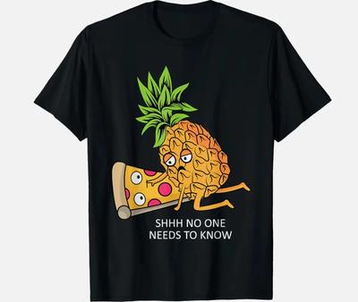 Pineapple Belongs On Pizza Lover Funny Food Pun Unisex T-Shirt