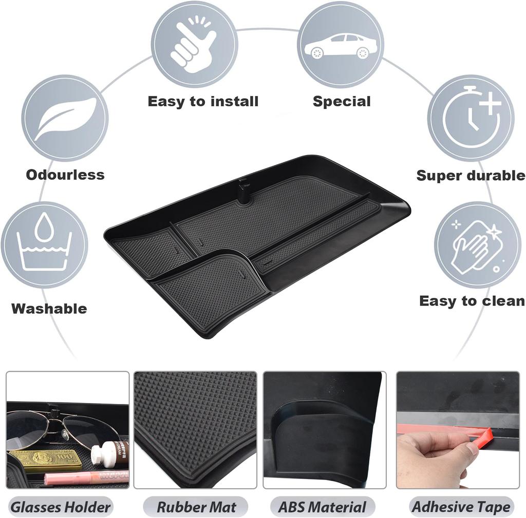 Center Console Dashboard Tray for 2025 2025 2025 Volkswagen VW Taos Behind Screen Organizer Dash Board Storage Box Accessories