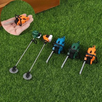 Garden Decoration Creative Gifts Simulation Repair Tool Saw 1:12 Dolls Houses Miniature Chain Lawn Mower Furniture Accessories