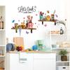 Cartoon Kitchen Decor Wall Stickers Removable Waterproof Wall Decals Hand Painted Pvc Wall Posters Dining Room Decoration