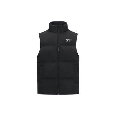 Gilet Piumino Monocolore con Zip e Collo Alto da Uomo/Donna Nero 23FRC273UGH0