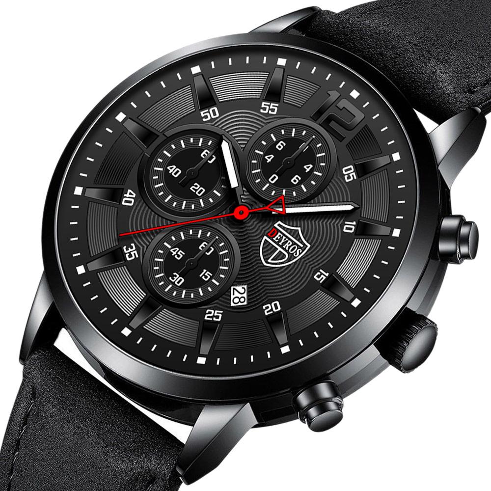 Trend Belt Watch Men'S Automatic Luminous Calendar Quartz Watch
