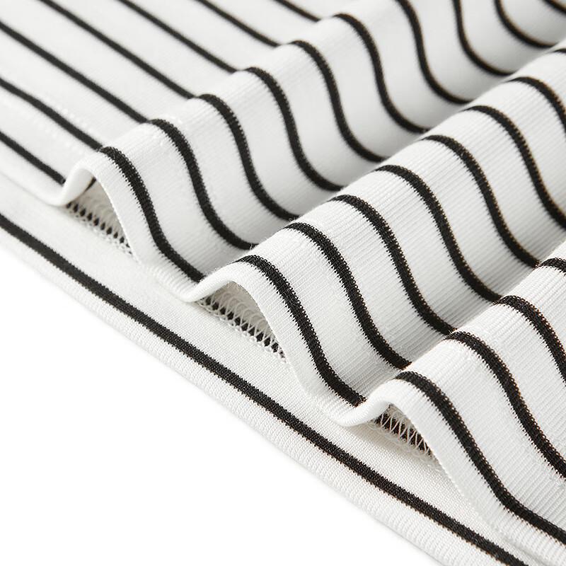 Ledian Color-block Striped Round Neck T-Shirt