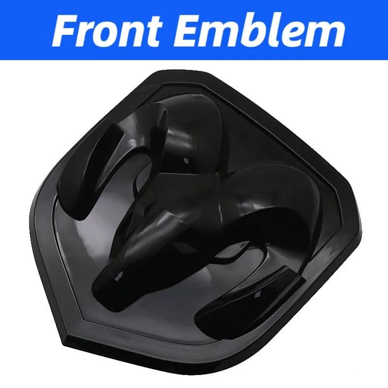 GXP1  Car Front Badge Tailgate Emblem for Dodge Ram 1500 2500 3500 HeavyDuty BigHorn 2010-2018 Skull ABS Car Sticker Pickup Decoration