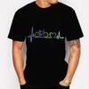 Mountain Bike Heartbeat Biking Print Mens T-shirts Casual Print 2021 Summer Short Sleeves BLACK Tshirt Tees Plus Size Camiseta