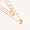 Retro Metal Pendant Collarbone Chain, Creative Retro Simple Star Moon Love Necklace For Women
