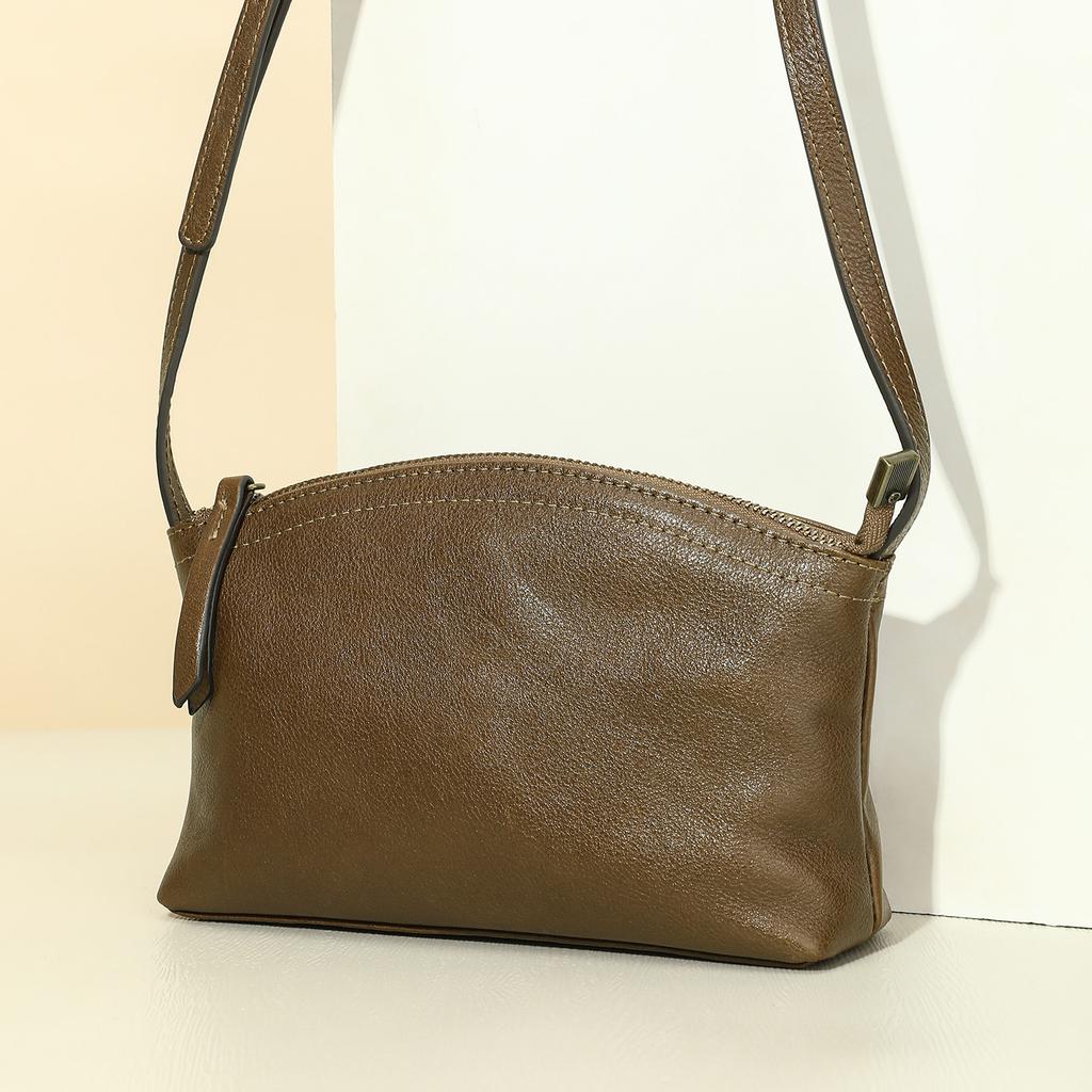 Genuine Leather Shoulder Bag, Commuter Fashion, Ladies' Small Shoulder Bag, Trendy Date, Quality Crossbody Bag