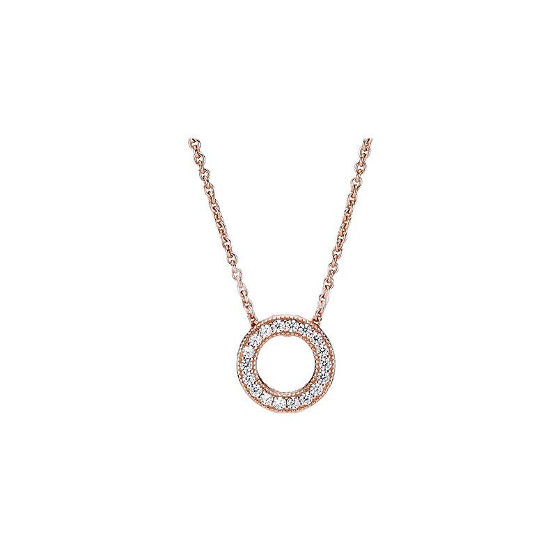 

Колье-чокер из серебра 925 пробы с розовой позолотой Fashion Chain Pendant