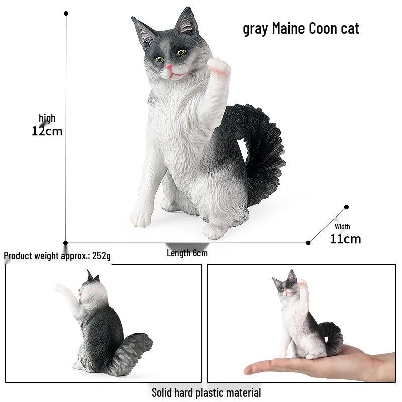 Solid Orange Persian, Ragdoll, Somali, and Blue Short-haired Cat Simulation Models