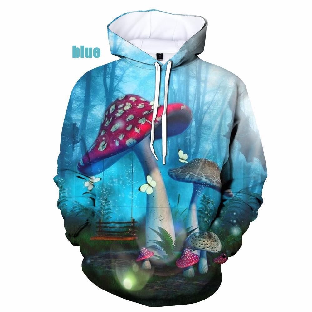 Frühling Herbst Harajuku Stil Pilz 3D Druck Männer Hoodies Casual Langarm Pullover Hohe Qualität Sweatshirts Übergroßen Tops