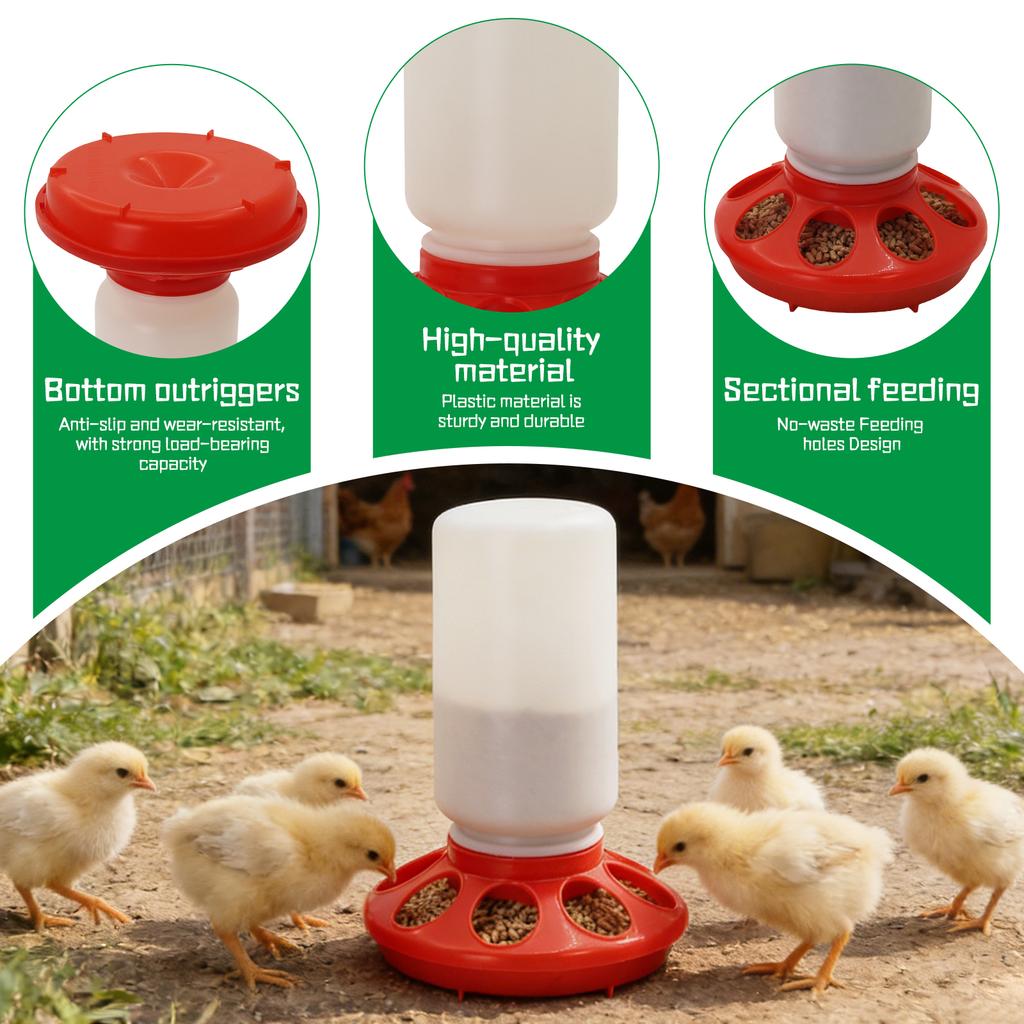 1l/1kg Poultry Chicken Feeder And Waterer Water Food Bucket Dispenser Automatic Birds Chick Waterer Feeding Livestock Supply