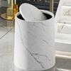 High-Capacity Marble Pattern Flip-Top Trash Can for Kitchen, Living Room, or Bathroom - 2024 Edition