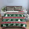 Christmas Reindeer Snowflakes Bedding Set Bedding set (1 duvet cover, 2 pillowcases, duvet not included)