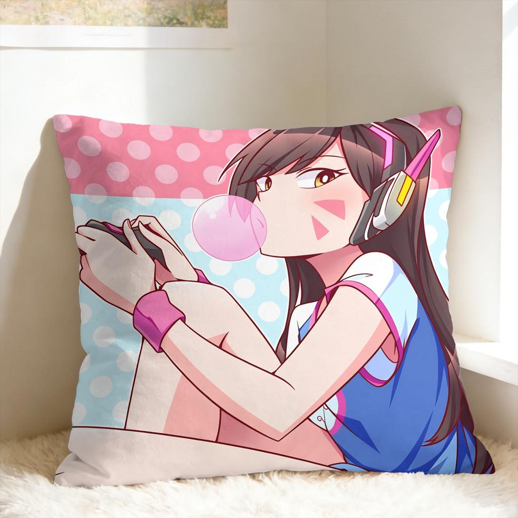 O-OverwatchES Pillow Case Square Pillow Cover Cute Funny Cushion Cover For Sofa Couch Bed Living Room