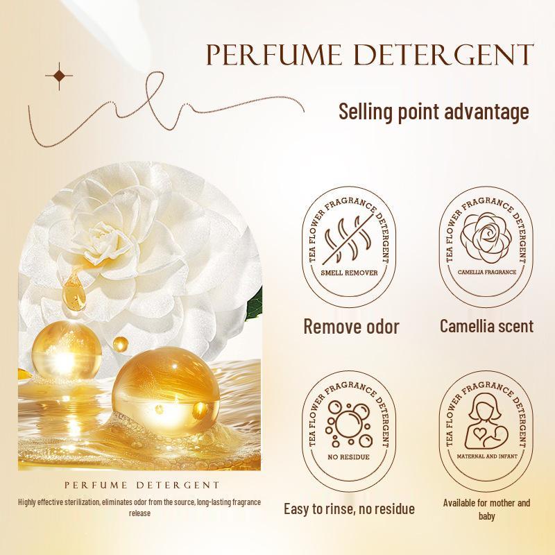 Weihong Camellia Scent Mite Removal Laundry Pods - Long-lasting Fragrance & Soft Cleaning for Mother and Baby